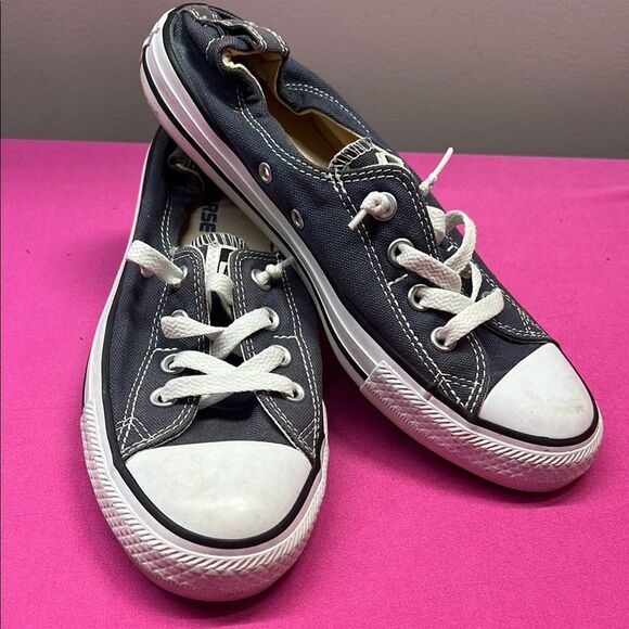 Converse Blue-Gray Elastic Heel Low-Top Sneakers Size 9 - Picture 7 of 8
